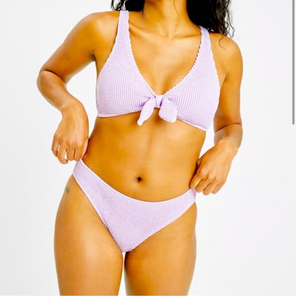 Lively swim ruched plunge bralette top